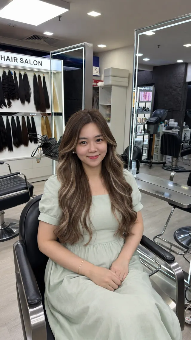 Soft mist brown hair colour