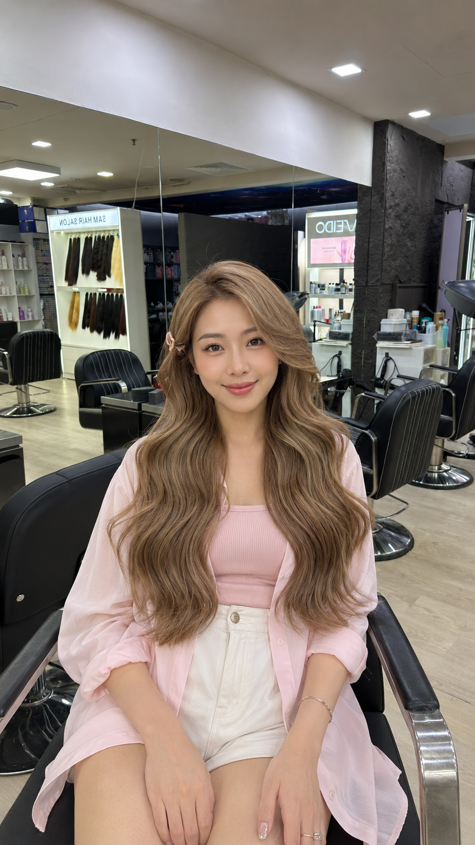 Finished hairstyle by the 3AM Hair Salon team